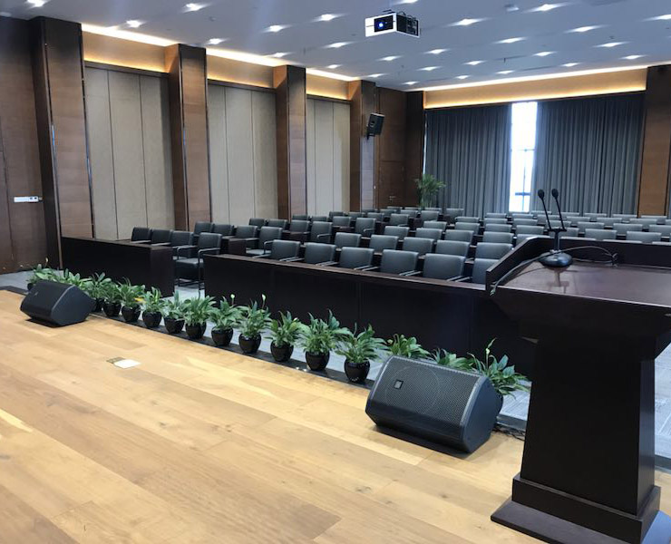 黃石湖南三德科技股份公司新報(bào)告廳選用JBL PRX800W揚(yáng)聲器系統(tǒng)